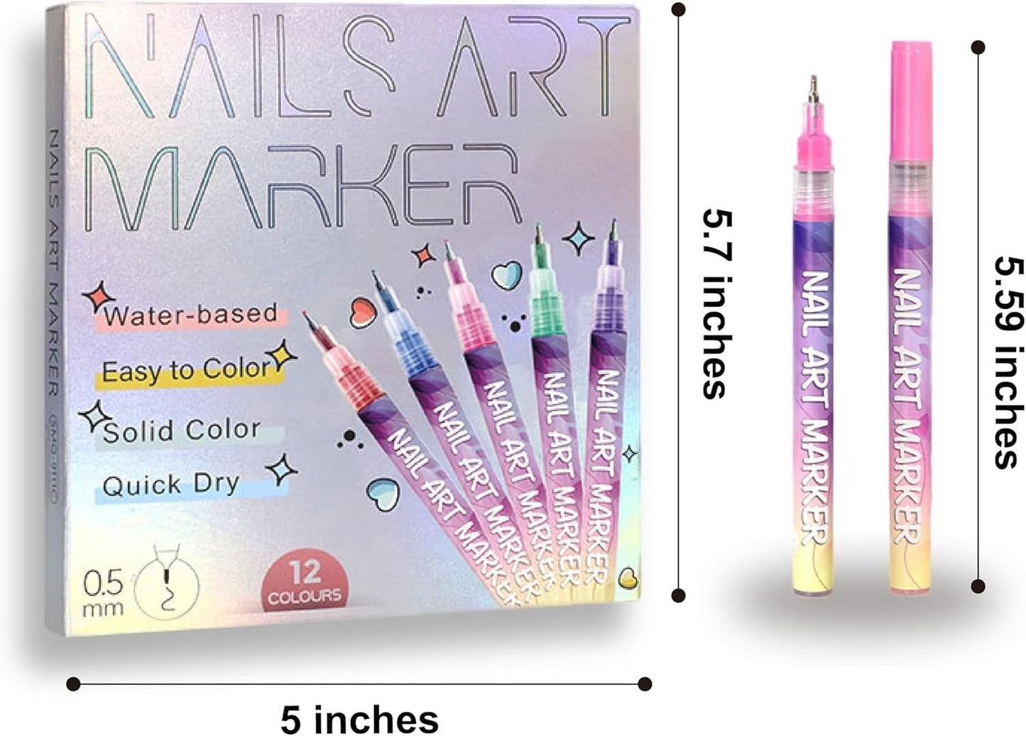 🔥2025 Hot Sale 49% OFF- 🎨12 Colors Nail Art Pens Set