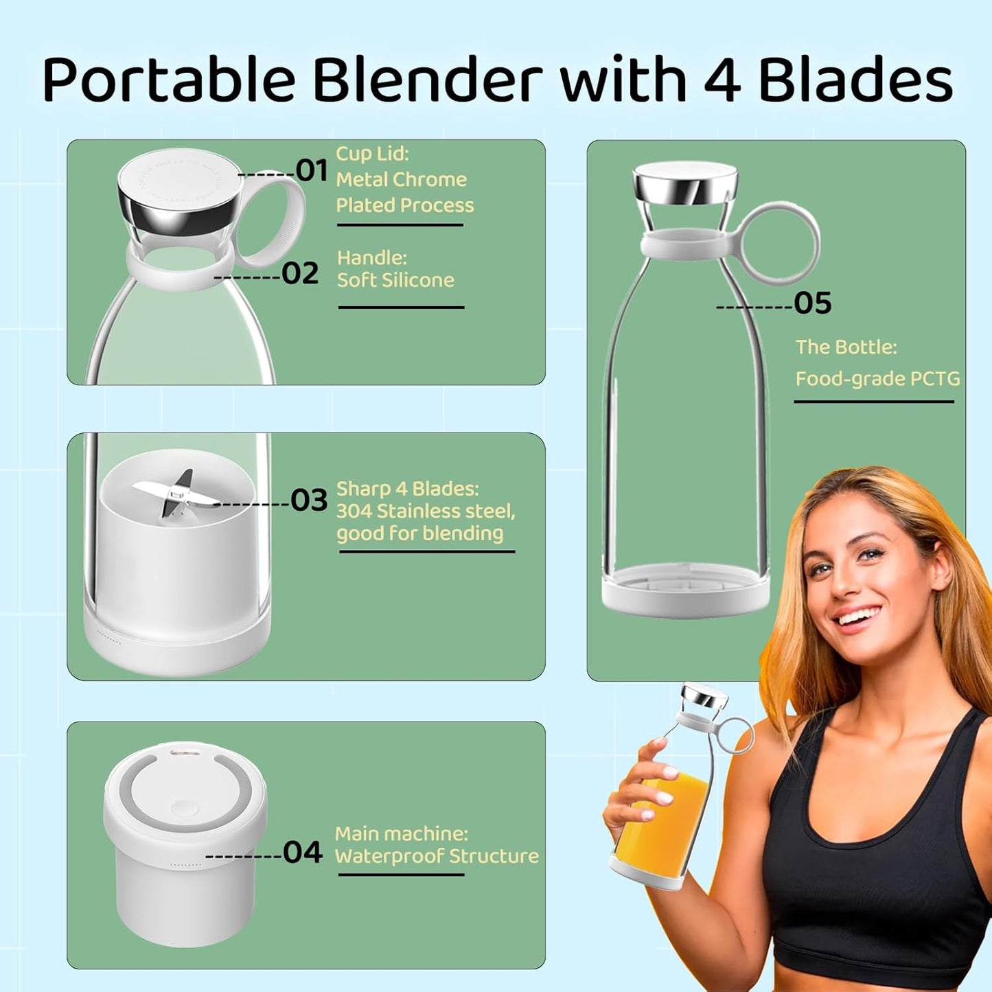 Portable Smoothie Blender ✨ Fresh Energy Anywhere