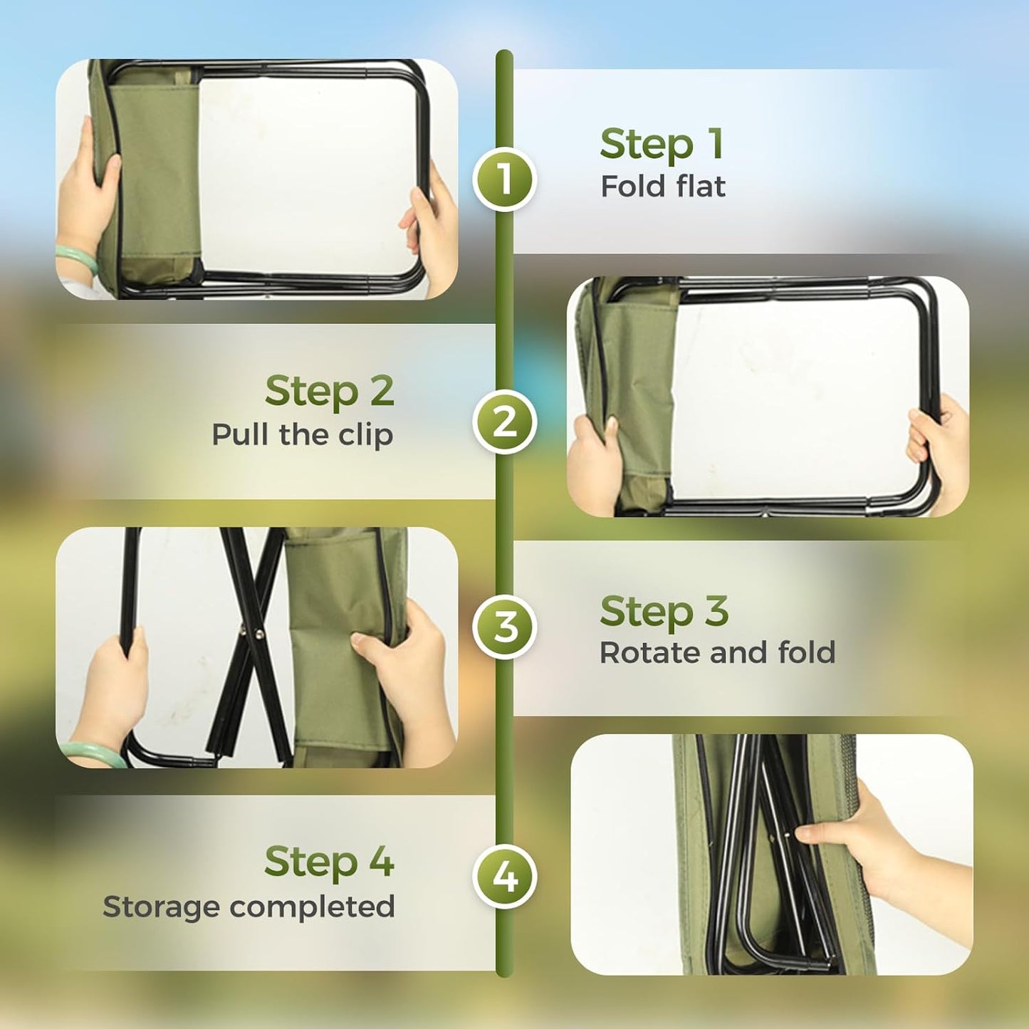 Ultra-Light Folding Stool 🏕️ Portable for Outdoor Fun