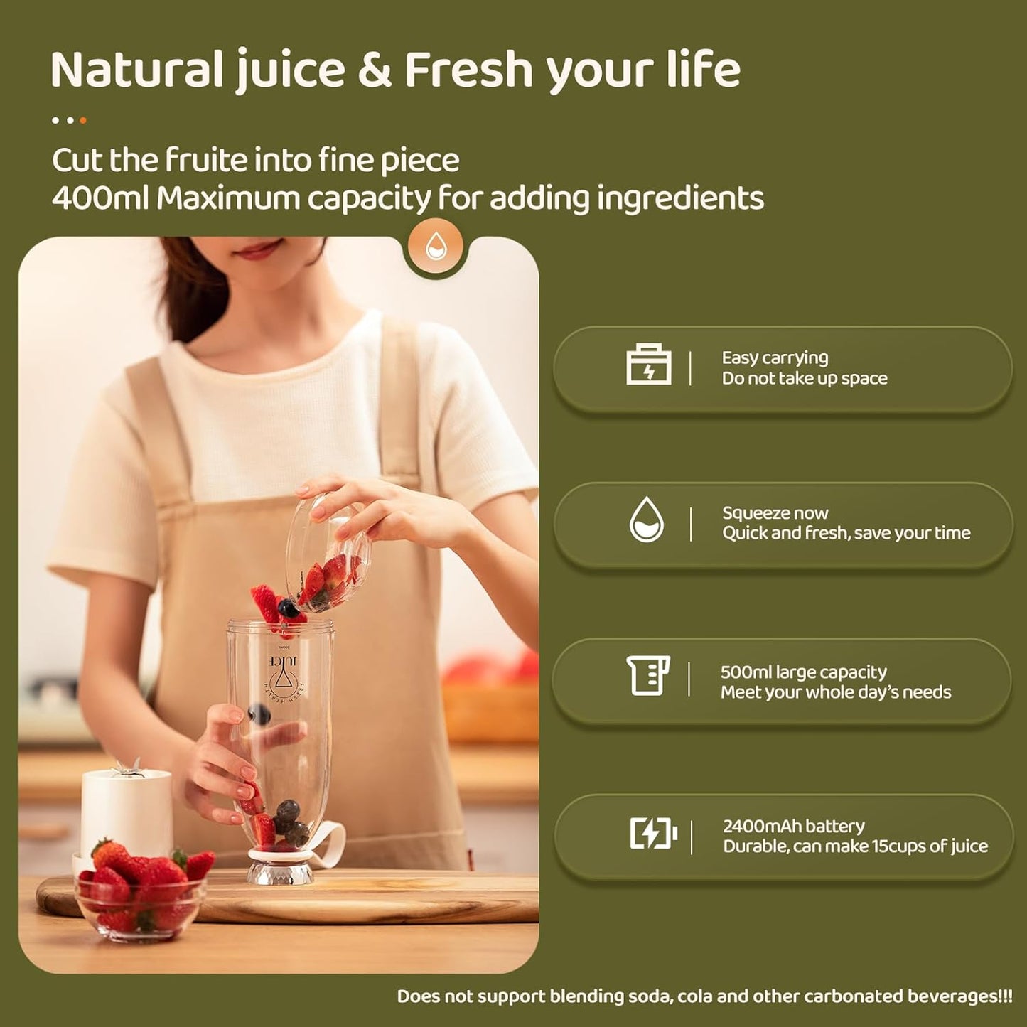 Portable Smoothie Blender ✨ Fresh Energy Anywhere