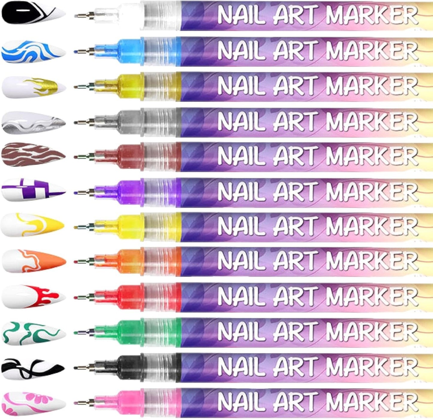🔥2025 Hot Sale 49% OFF- 🎨12 Colors Nail Art Pens Set