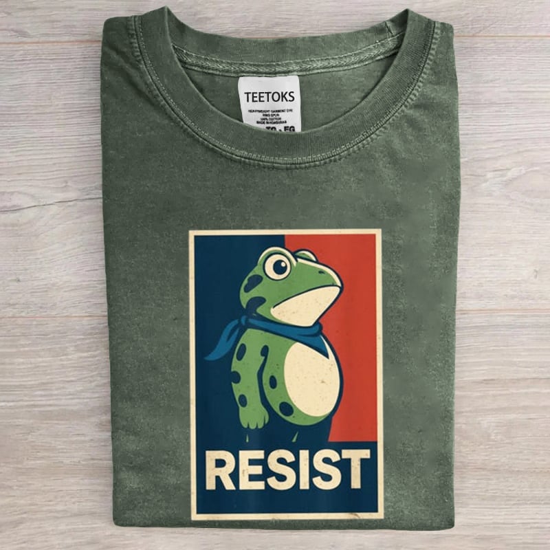 【🔥Big Sale🔥】Portland Frog Vintage Washed T-shirt  Art Print T-Shirt