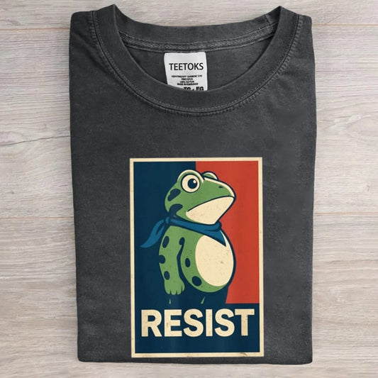 【🔥Big Sale🔥】Portland Frog Vintage Washed T-shirt  Art Print T-Shirt