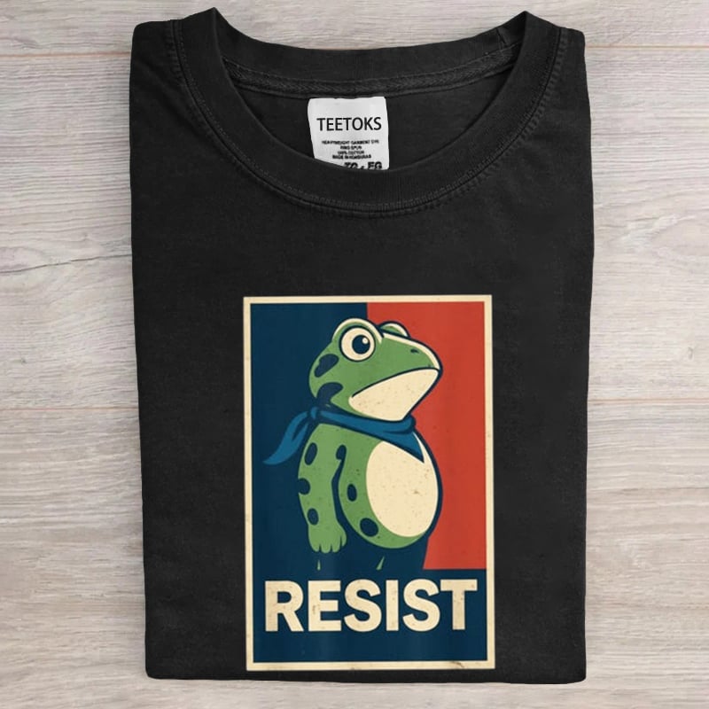 【🔥Big Sale🔥】Portland Frog Vintage Washed T-shirt  Art Print T-Shirt