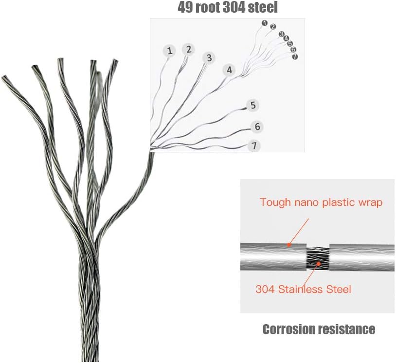 Happywayfar Retractable Clothesline ABS case+Aluminum Dryer with Adjustable Stainless Steel Double Rope String Hotel Style Heavy Duty,Wall Mounted Method, 13.8 Feets