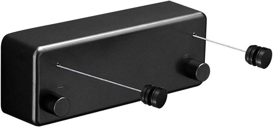 Happywayfar Retractable Clothesline ABS case+Aluminum Dryer with Adjustable Stainless Steel Double Rope String Hotel Style Heavy Duty,Wall Mounted Method, 13.8 Feets