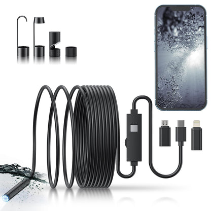 🔎 Plug-and-Play Endoscope Camera – Compatible with Android & iPhone & ipad for Direct Connection