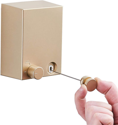 Happywayfar Retractable Clothesline ABS case+Aluminum Dryer with Adjustable Stainless Steel Double Rope String Hotel Style Heavy Duty,Wall Mounted Method, 13.8 Feets