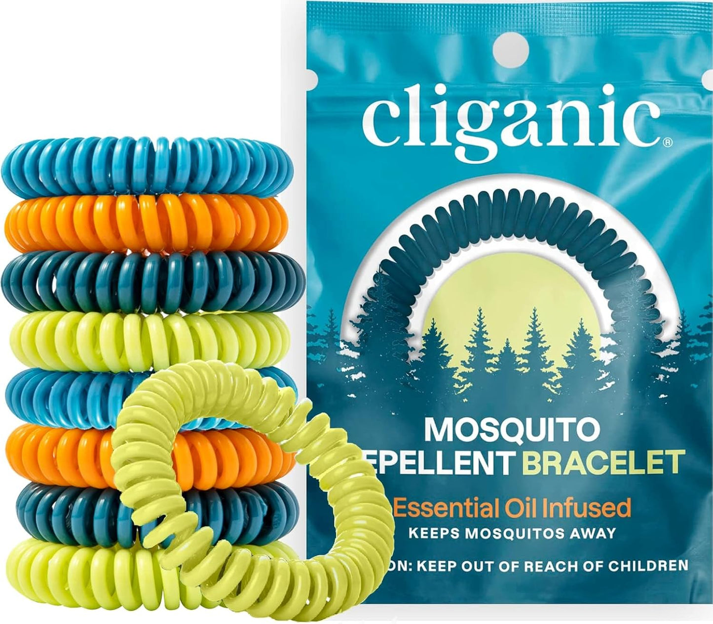 【🔥Big Sale🔥】Hppywayfar 25-pack of Mosquito Repellent Wristbands for Adults and Children - Natural DEET-Free, Individually Wrapped