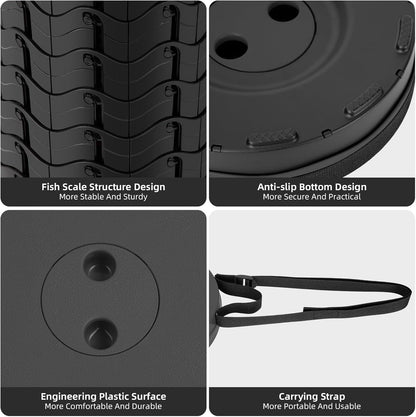 【🔥Big Sale🔥】Collapsible Folding Stool – Upgraded Portable Chair 400lbs, Camping, Fishing, Hiking with Carry Strap