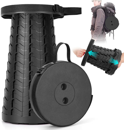 【🔥Big Sale🔥】Collapsible Folding Stool – Upgraded Portable Chair 400lbs, Camping, Fishing, Hiking with Carry Strap