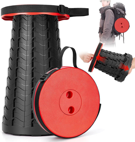 【🔥Big Sale🔥】Collapsible Folding Stool – Upgraded Portable Chair 400lbs, Camping, Fishing, Hiking with Carry Strap