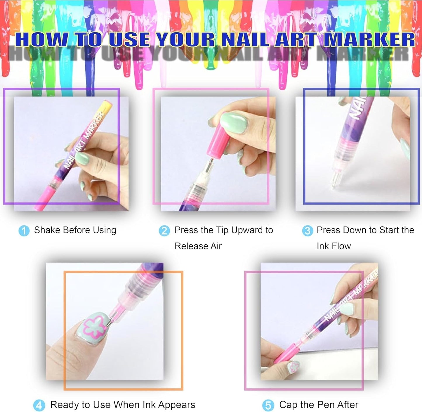 🔥2025 Hot Sale 49% OFF- 🎨12 Colors Nail Art Pens Set