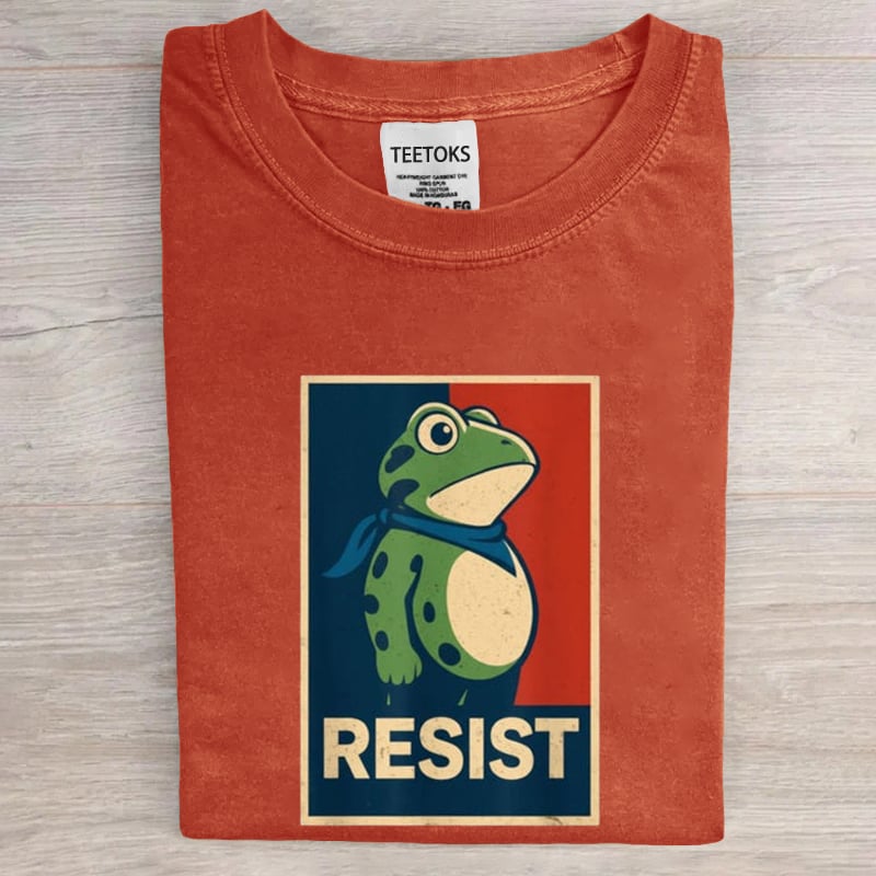 【🔥Big Sale🔥】Portland Frog Vintage Washed T-shirt  Art Print T-Shirt